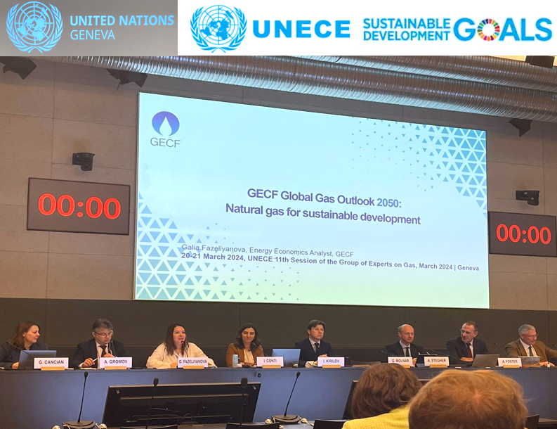 The Gas Exporting Countries Forum (GECF) participated in the 11th session of the (UNECE) Group of Experts on Gas, held on March 20-21 in Geneva, Switzerland